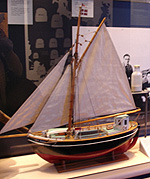 Model of a fishing boat used to smuggle Jews out of Denmark