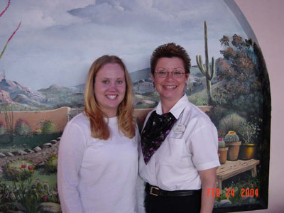 Emily with her mother.