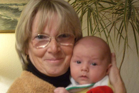 Kristina with her grandson Tilmann.