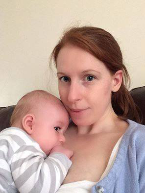 Leanne with her adorable baby son