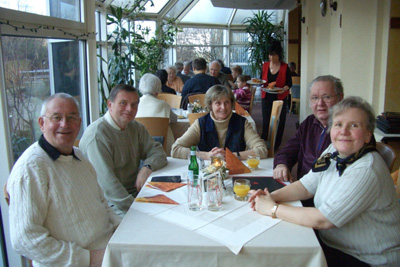 Dieter and Kristina celebrating their Silver Wedding Anniversary with friends.