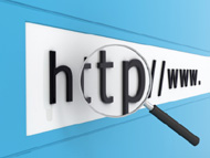 Magnifying Glass searching http web site.