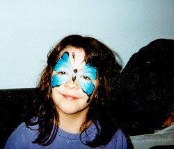 Alexandra with the butterfly face painting