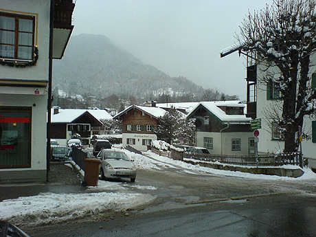 German village in winter.