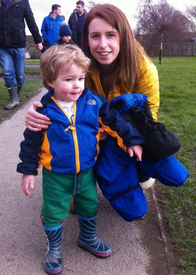 Leanne with her son Grayson, my adorable great grandson.