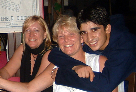 Helga, Brenda and Hamza, a friend of the family.