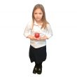 Image of schoolgirl with apple