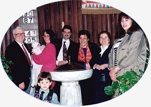 Family photo taken at Alexandra's Baptism.